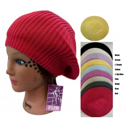 100% Cotton  Lady Beanie Crochet Beret Knit Baggy Hat Cap  eb-64074687